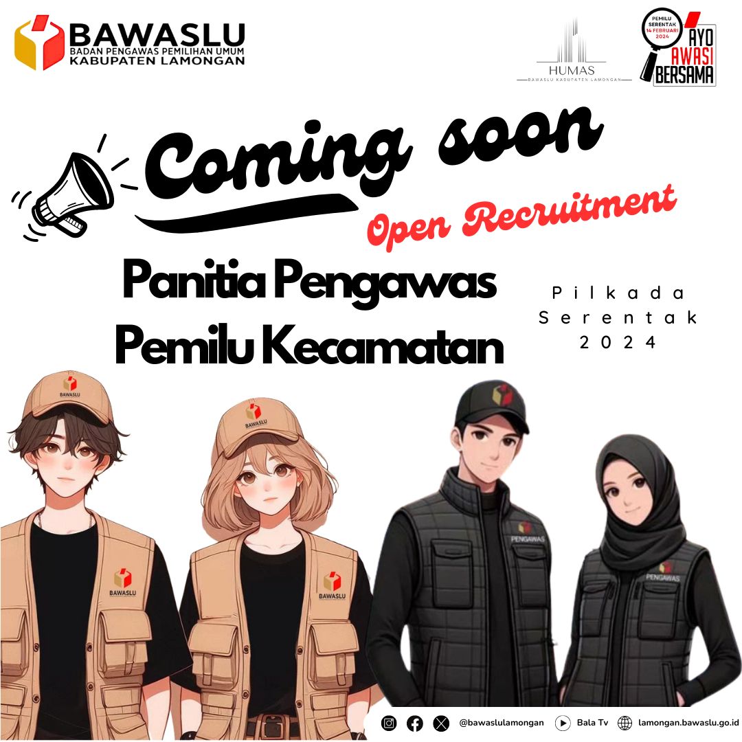 Open Recruitment Panwaslu Kecamatan Kabupaten Lamongan