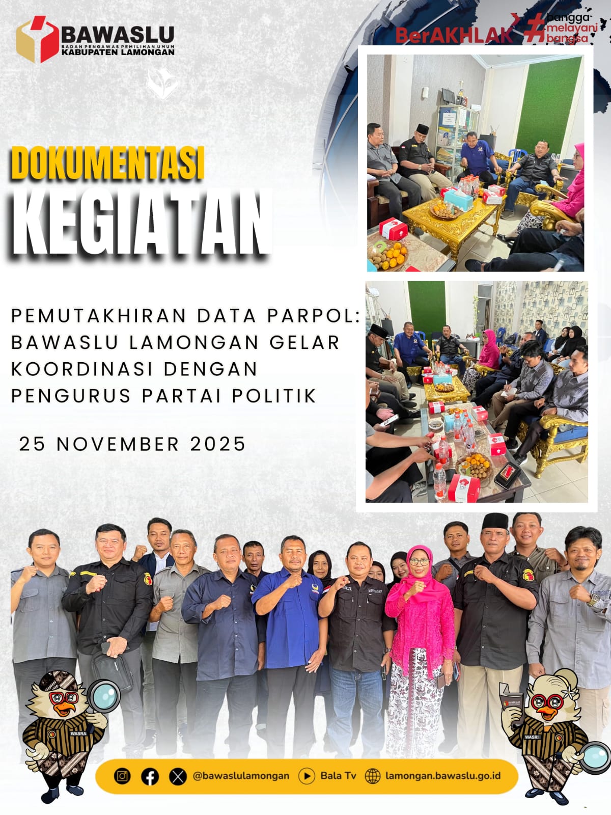 Bawaslu Lamongan tekankan Partai Politik lakukan Update Data dalam Sipol