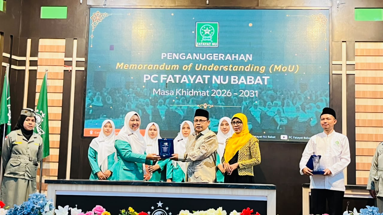 Perkuat Sinergi dan Partisipasi Perempuan, Bawaslu Lamongan Bersama Fatayat NU Babat Tandatangani MoU Pendidikan Demokrasi
