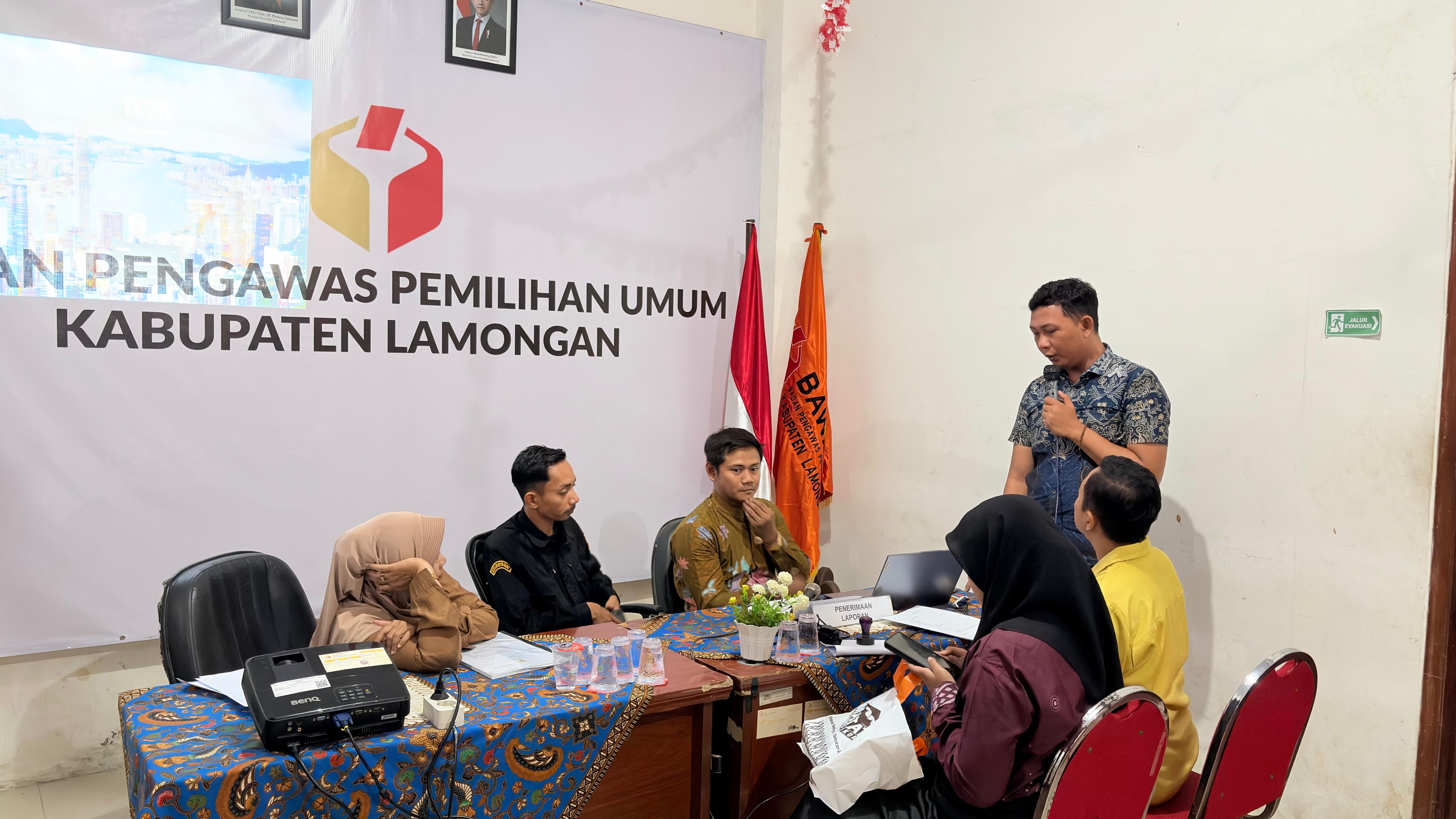 Diklat SDM : Bawaslu Lamongan gelar simulasi penerimaan laporan dugaan pelanggaran pemilu