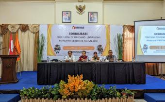 Gelar Sosialisasi Peraturan Perundang-Undangan Pemilihan Serentak Tahun 2024, Bawaslu Lamongan Tekankan Pelanggaran Kampanye