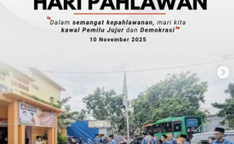 Bawaslu Kabupaten Lamongan Gelar Upacara Hari Pahlawan 2025: Momentum Meneladani Semangat Juang Para Pahlawan
