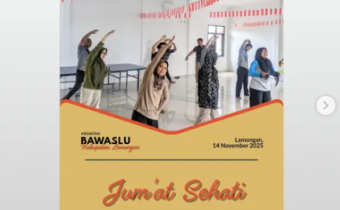 Budaya Kerja Sehat dan Berintegritas, Bawaslu Lamongan Terapkan Jumat Sehati dan Jumpa Berlian 